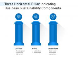 Three horizontal pillar indicating business sustainability components