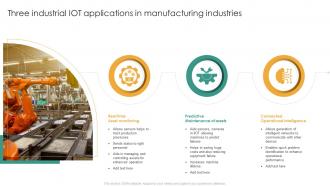 Three Industrial IOT Applications In Manufacturing Industries
