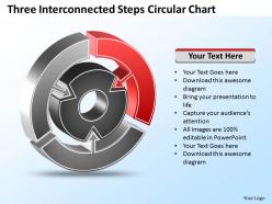 Three interconnected steps circular chart powerpoint templates ppt presentation slides 812