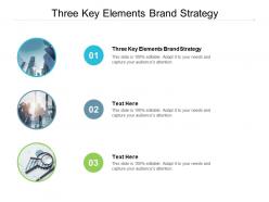 Three key elements brand strategy ppt powerpoint presentation gallery aids cpb