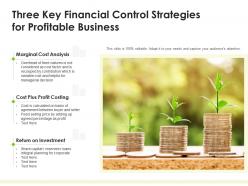 Three key financial control strategies for profitable business