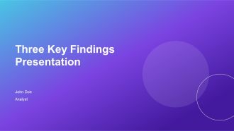 Three Key Findings Presentation PPT Example AT