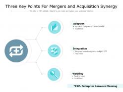 Three Key Points For Mergers And Acquisition Synergy