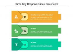 Three key responsibilities breakdown ppt powerpoint presentation gallery cpb
