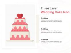Three layer wedding cake icon