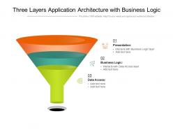 Three layers application architecture with business logic