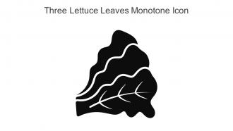 Three Lettuce Leaves Monotone Icon In Powerpoint Pptx Png And Editable Eps Format