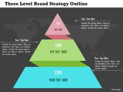 Three Level Brand Strategy Outline Flat Powerpoint Design