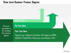 Three level business process diagram flat powerpoint design