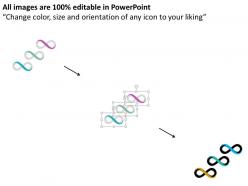 Three level circular process diagram flat powerpoint design