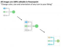 Three level of data flow flat powerpoint design