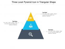 Three Level Pyramid Icon In Triangular Shape