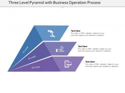 Three Level Pyramid With Business Operation Process