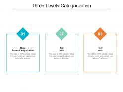Three levels categorization ppt powerpoint presentation pictures visual aids cpb