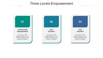 Three levels empowerment ppt powerpoint presentation outline file formats cpb