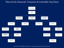 Three levels financial treasurer and controller org chart
