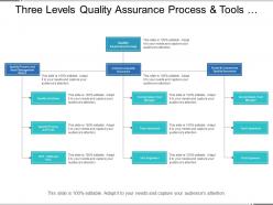 Three levels quality assurance process and tools org chart