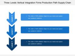 Three levels vertical integration firms production path supply chain