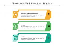 Three levels work breakdown structure ppt powerpoint images cpb