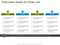 Three linear graphic for cheap loan infographic template
