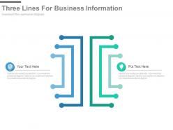 Three lines for business information representation powerpoint slides