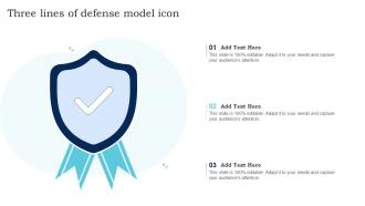 Three Lines Of Defense Model Icon