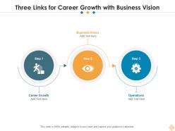 Three links for career growth with business vision