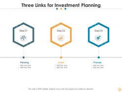Three links for investment planning