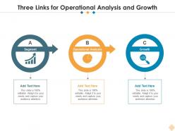 Three links for operational analysis and growth