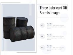 Three lubricant oil barrels image