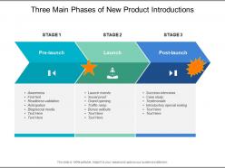 Three main phases of new product introduction