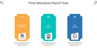 Three mandatory payroll taxes ppt powerpoint presentation show clipart cpb