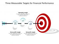 Three measurable targets for financial performance