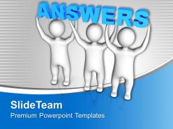 Three men join forces to lift words answers powerpoint templates ppt themes and graphics 0213