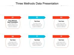 Three methods data presentation ppt powerpoint presentation pictures visual aids cpb