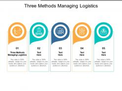 Three methods managing logistics ppt powerpoint presentation pictures cpb