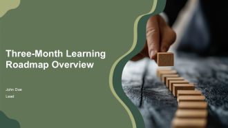 Three Month Learning Roadmap Overview PPT Example AT