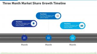 Three month market share growth timeline infographic template