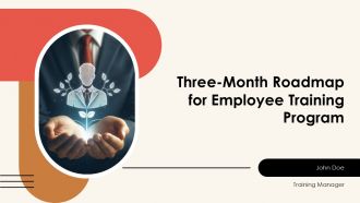 Three Month Roadmap For Employee Training Program PPT Demonstration AT