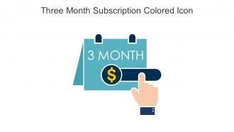 Three Month Subscription Colored Icon In Powerpoint Pptx Png And Editable Eps Format