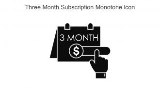 Three Month Subscription Monotone Icon In Powerpoint Pptx Png And Editable Eps Format