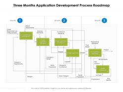 Three months application development process roadmap