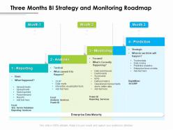 Three Months BI Strategy And Monitoring Roadmap