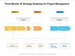 Three Months Bi Strategy Roadmap For Project Management