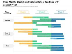 Three months blockchain implementation roadmap with concept proof