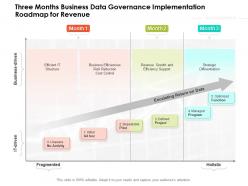 Three months business data governance implementation roadmap for revenue