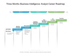 Three months business intelligence analyst career roadmap