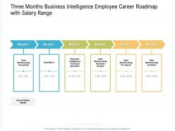 Three months business intelligence employee career roadmap with salary range