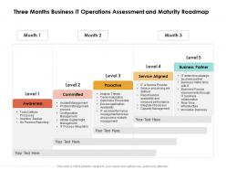 Three months business it operations assessment and maturity roadmap