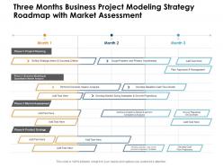 Three months business project modeling strategy roadmap with market assessment